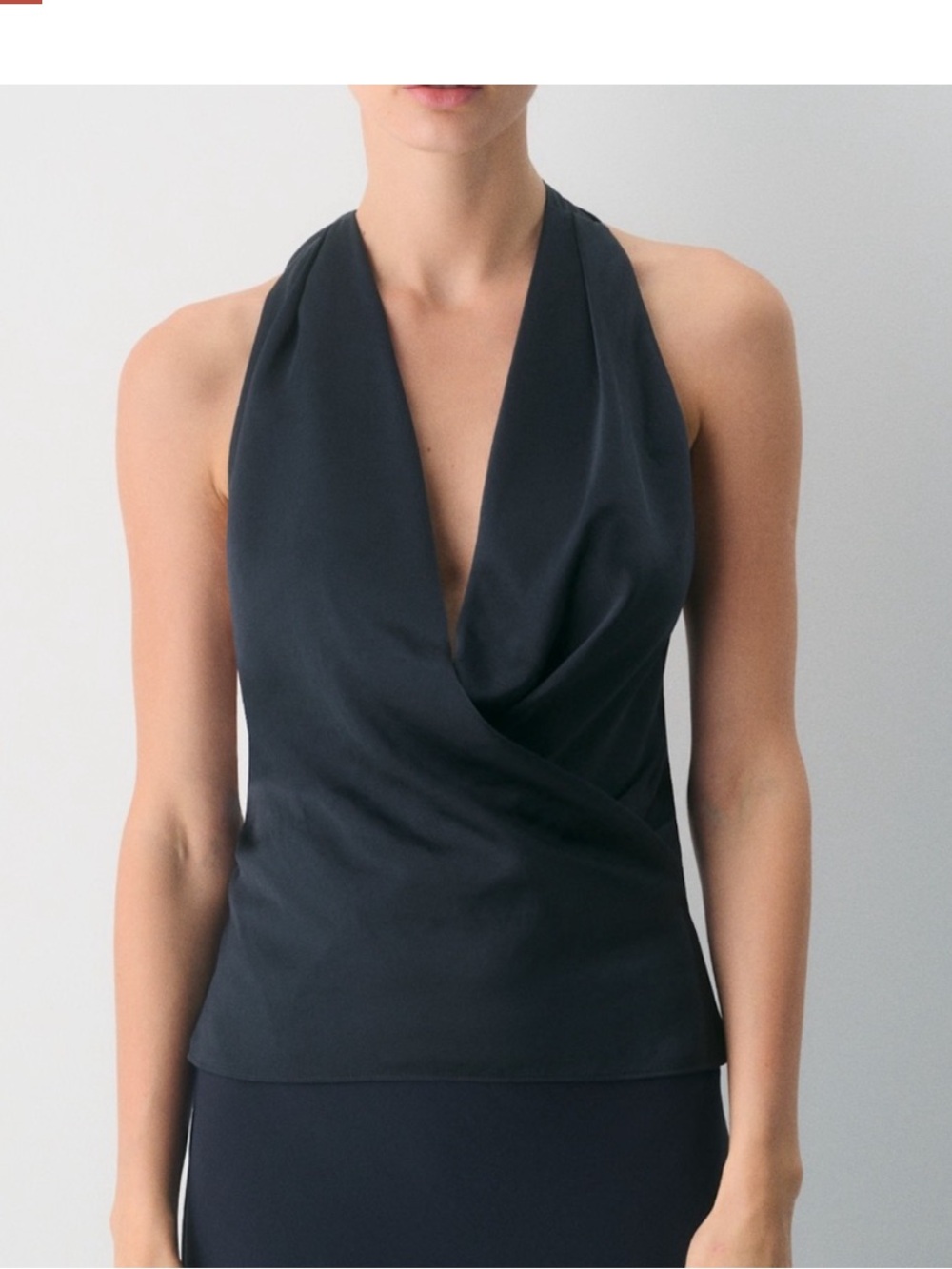 Aritzia Martini Halter Top in Black